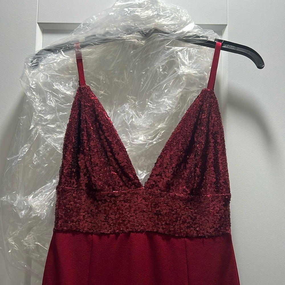 Maroon gown